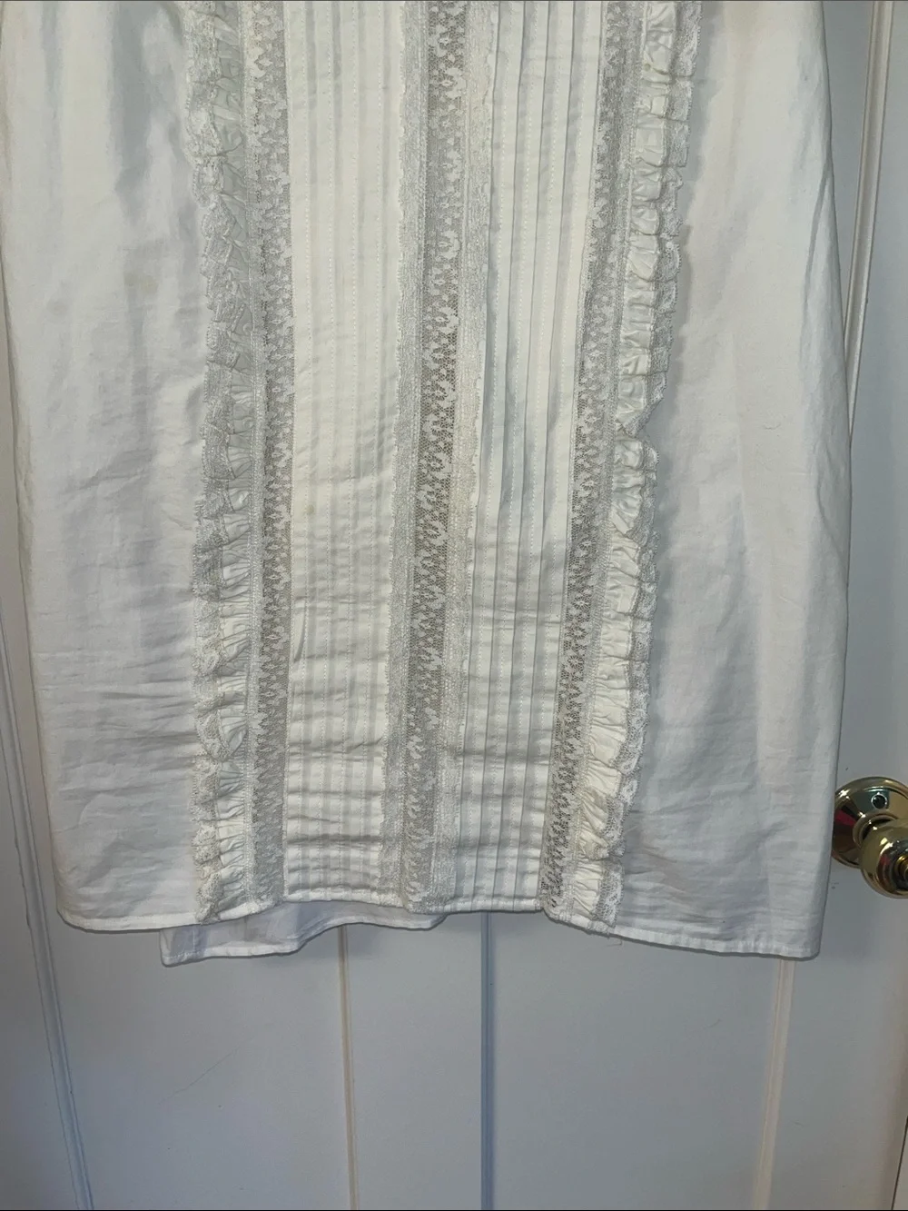 J. Crew White Lace-Trim lined ivory Mini Dress